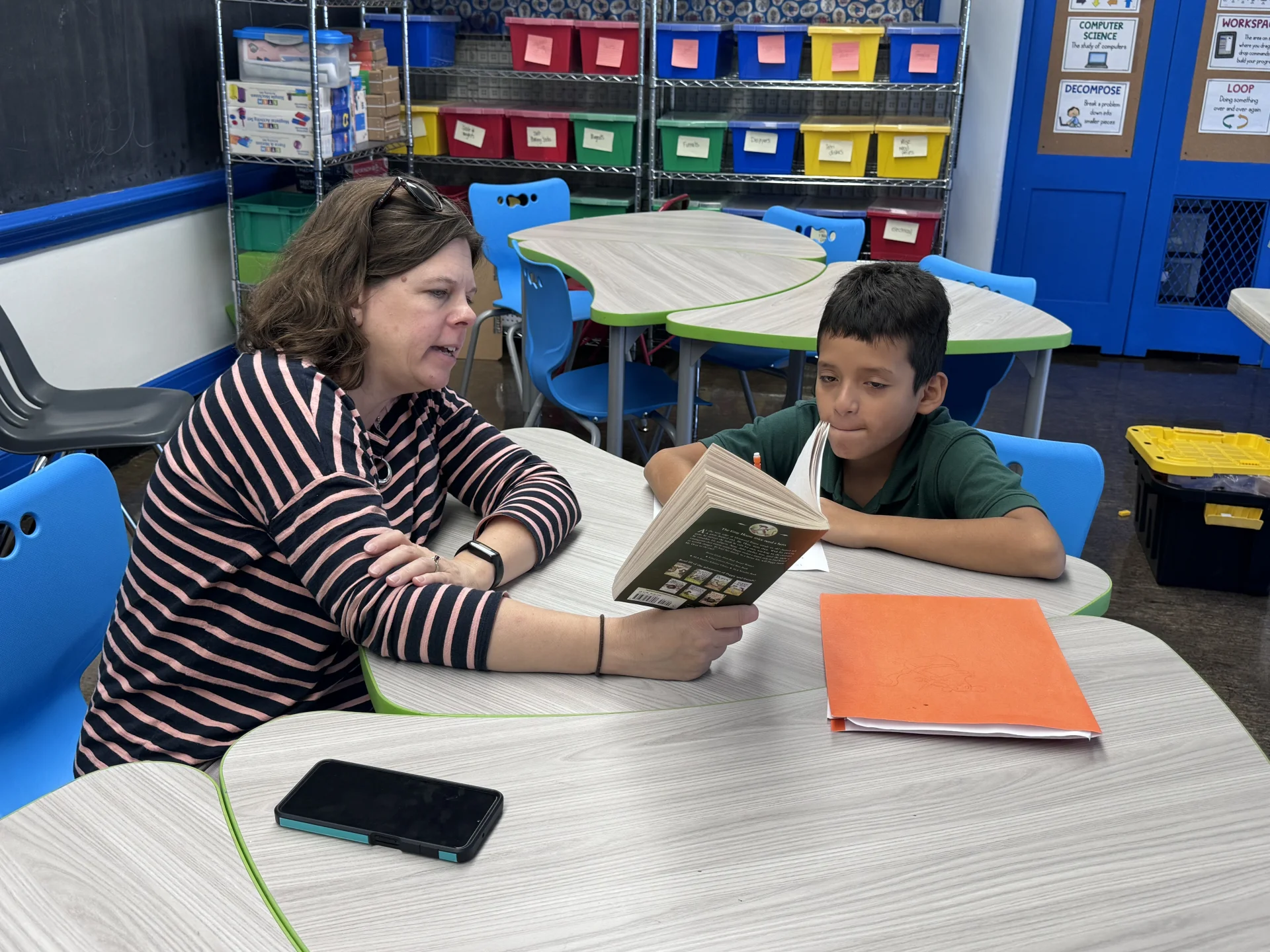 Mrs. Kate tutoring student