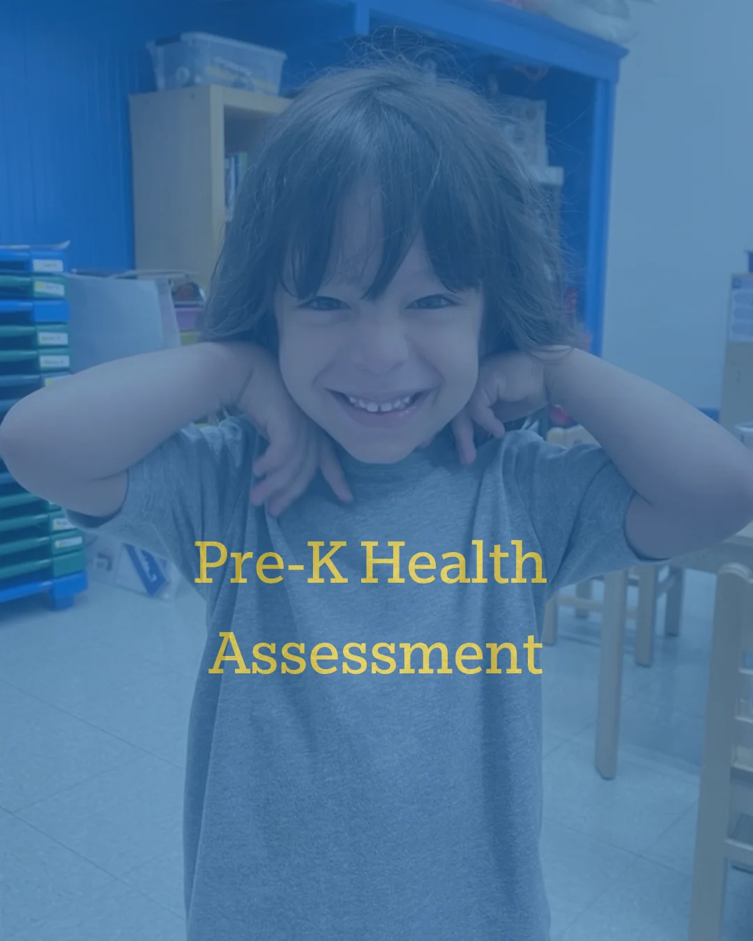 pre-k assessment; student smiling