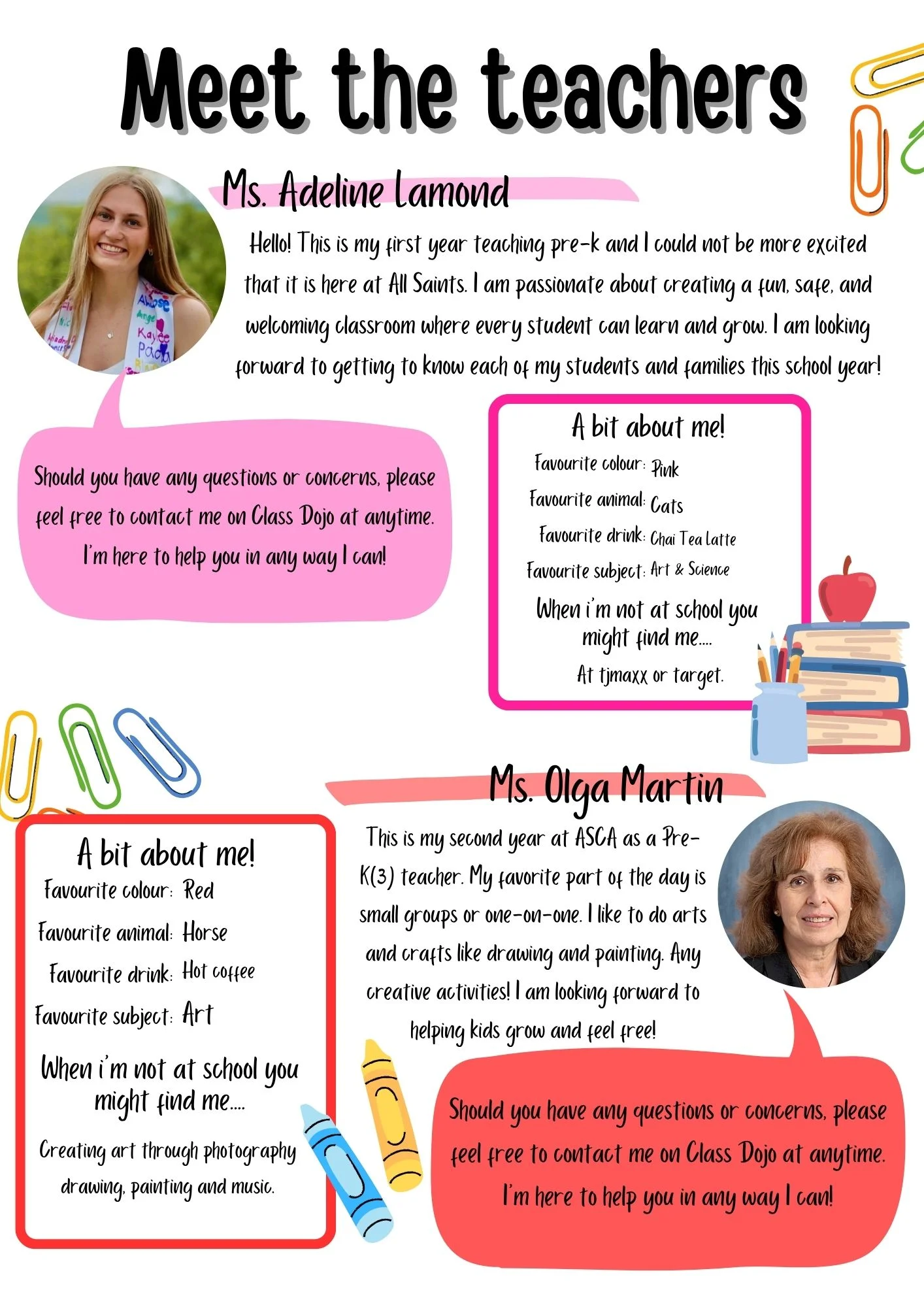 teacher profile Pre-K 3